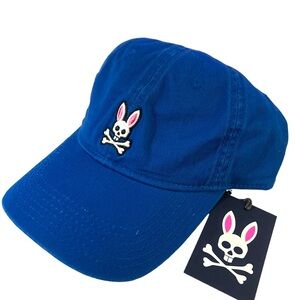NWT Blue Psycho Bunny Embroidered Classic Baseball Cap OSFM Adjustable
